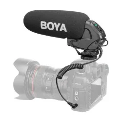 Boya On-Camera Shotgun condenser Microphone for DSLR, Mirrorless and Video Cameras &ndash; Black